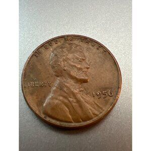 1956 Lincoln Wheat Penny Coin United States Of America Copper Collectible